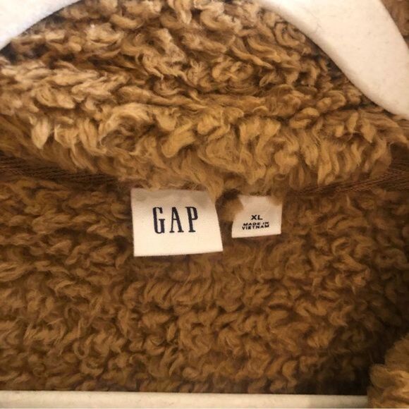 GAP 3/4 ZIP UP TEDDY PLUSH SHERPA FLEECE JACKET WOMEN’S XL - Picture 3 of 5